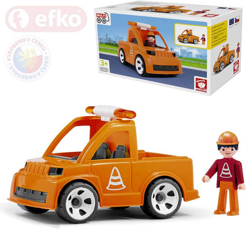 EFKO IGRÁČEK MultiGO Set auto vozidlo silniční údržby s cestářem STAVEBNICE