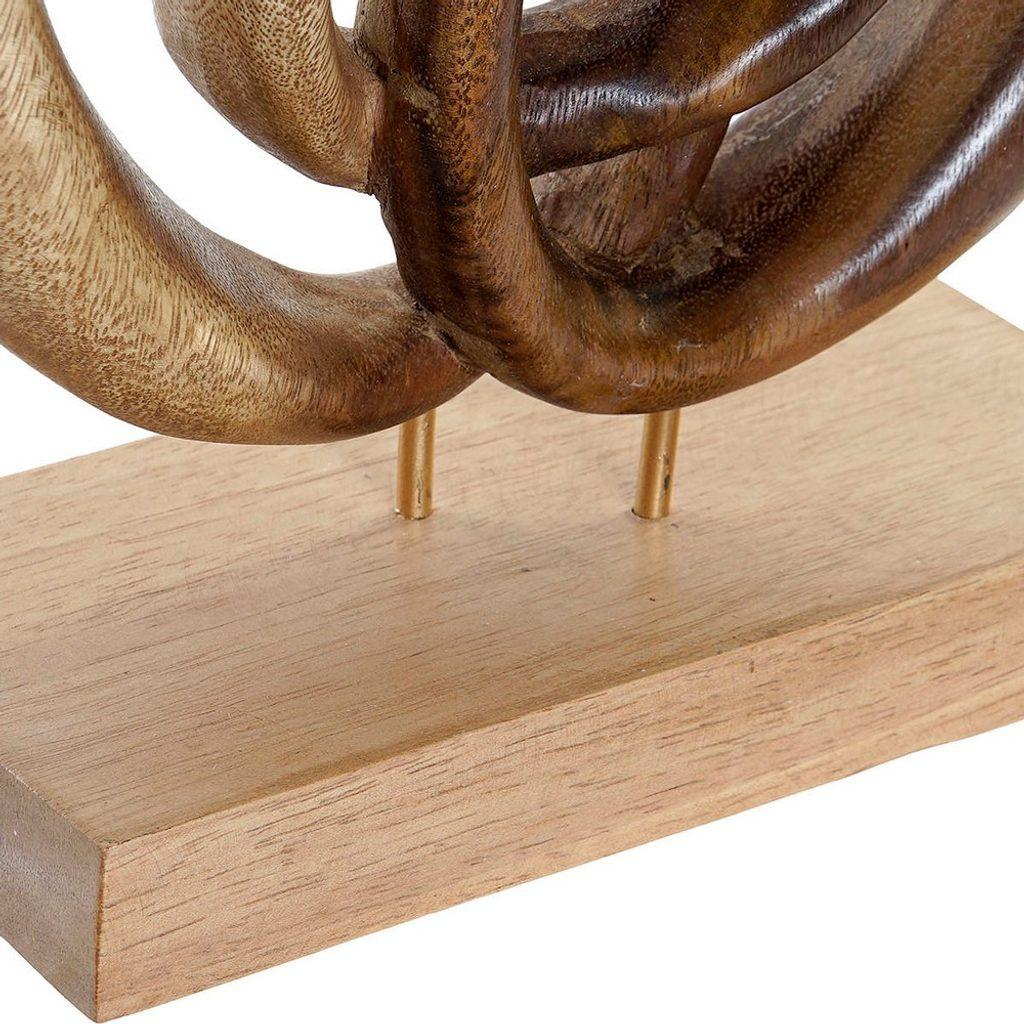 Dekorativní postava DKD Home Decor Dřevo Abstraktní Přírodní (25 x 10 x 25 cm)