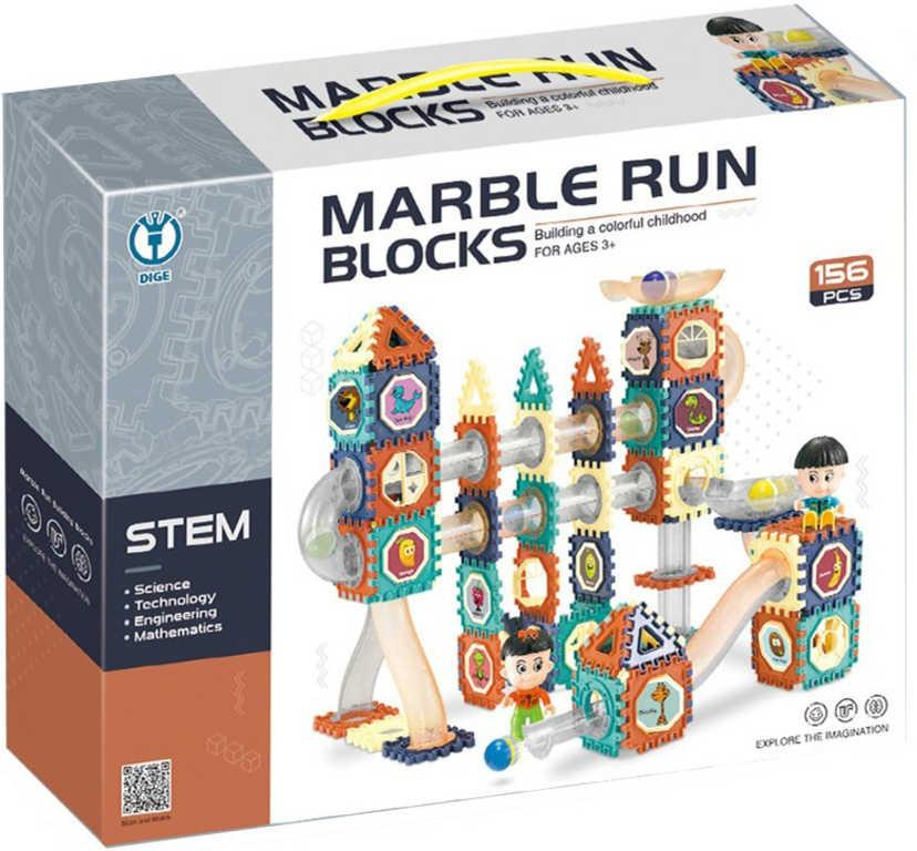 Kuličkodráha Marble Run Blocks 2D/3D stavebnice 156 dílků v krabici