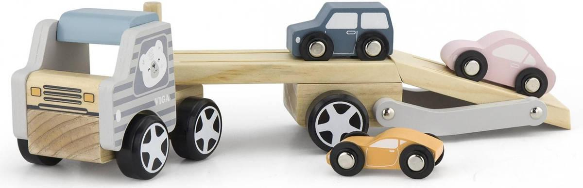 VIGA DŘEVO PolarB Auto kamion baby set se 3 autíčky *DŘEVĚNÉ HRAČKY*