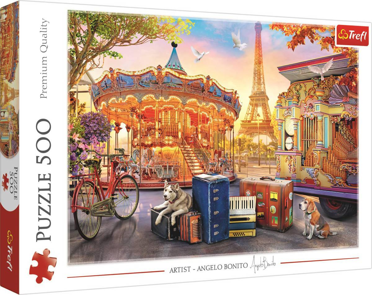 TREFL PUZZLE Prázdniny v Paříži 48x34cm 500 dílků skládačka v krabici