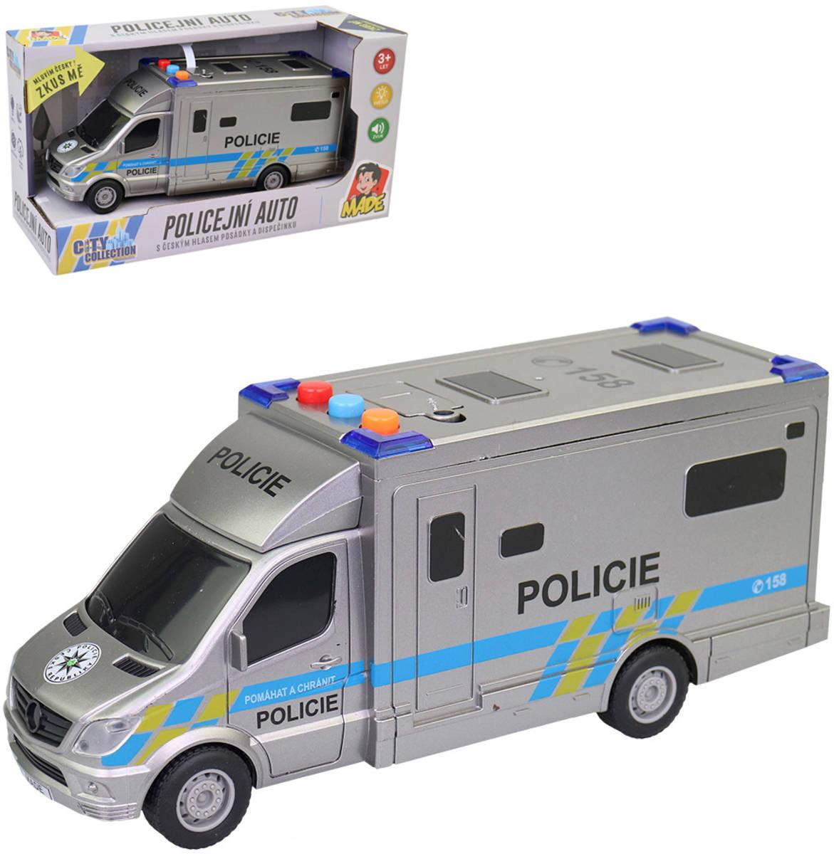 Auto policejní dodávka česká Policie na baterie Světlo Zvuk CZ plast