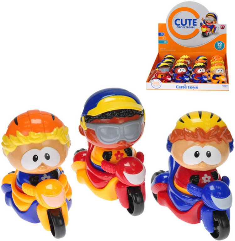 Skútr baby set s postavičkou 11cm zpětné natažení 3 druhy plast pro miminko