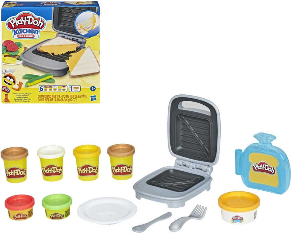 HASBRO PLAY-DOH Stretch Sýrový sendvič set modelína s toustovačem a doplňky