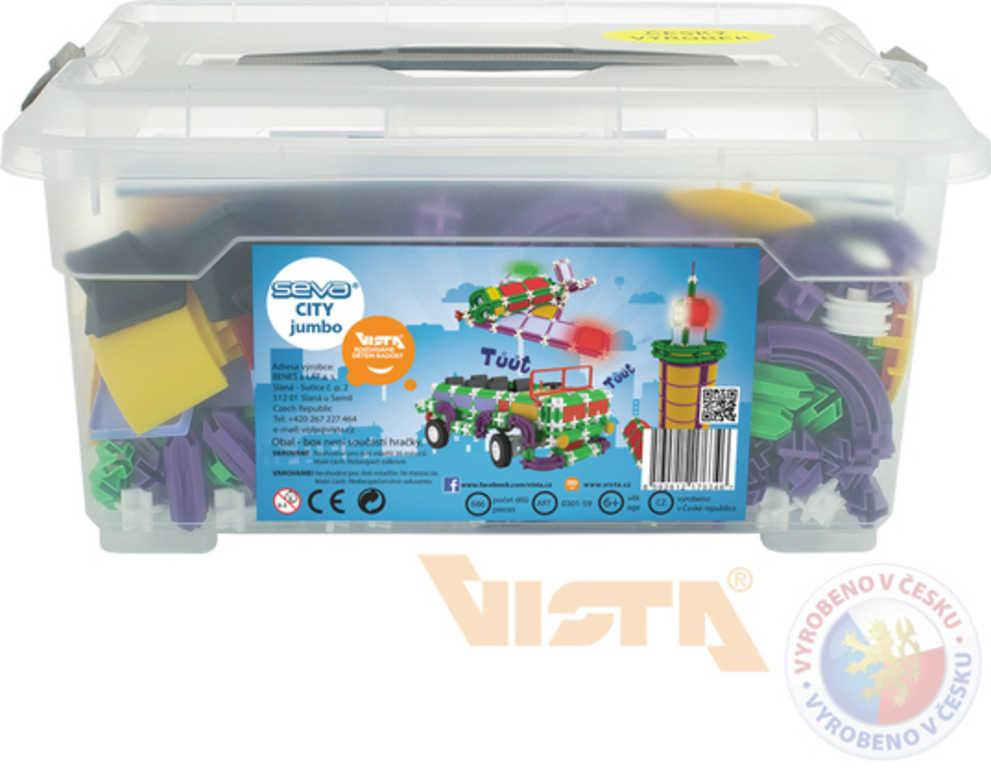 VISTA SEVA City Jumbo polytechnická STAVEBNICE 686 dílků v plastovém boxu