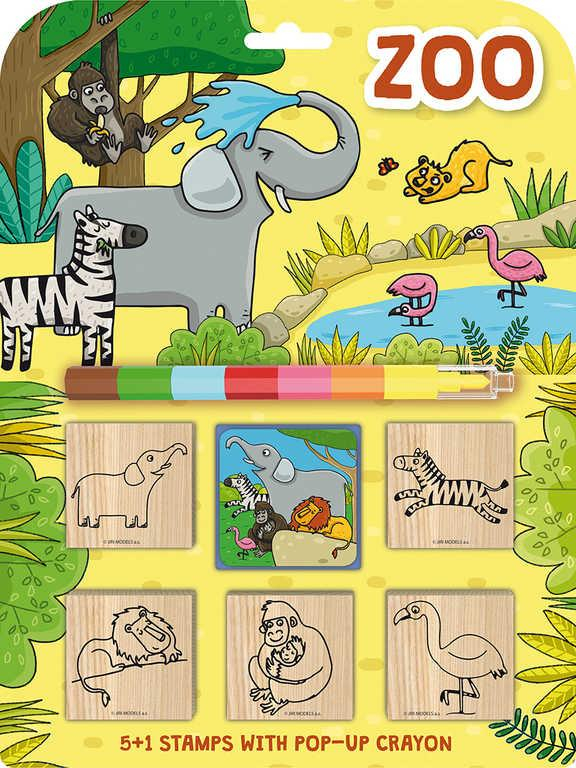 JIRI MODELS Razítka 5+1 s pop-up voskovou Zvířátka ZOO