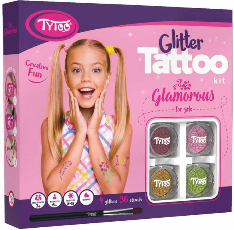 TyToo Dětské tetování Glamorous 36 tetovaček pro holky se třpytkami
