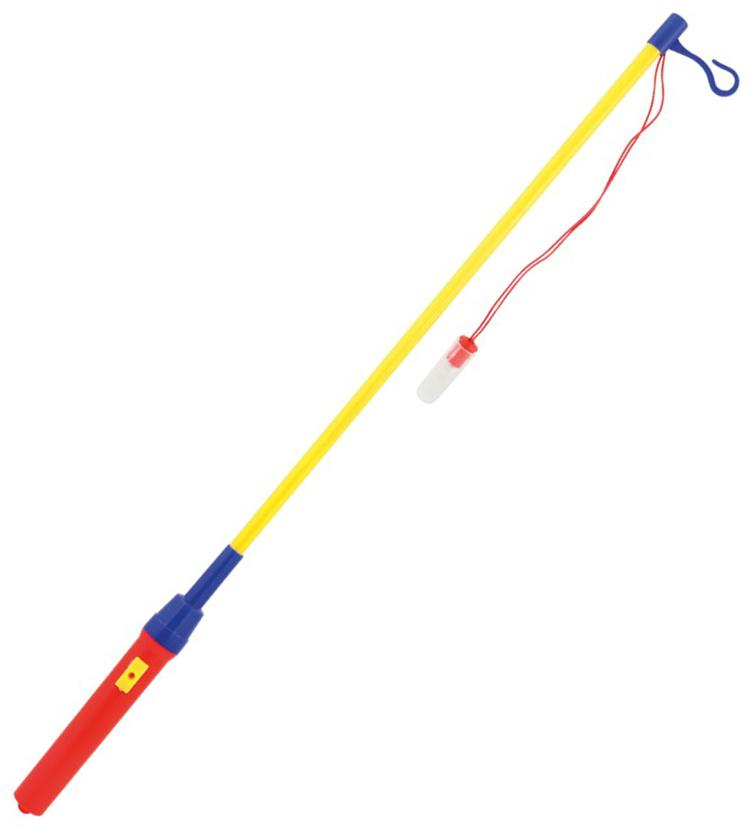 Hůlka barevná k lampionu svítící 50cm držák na baterie Světlo plast v sáčku